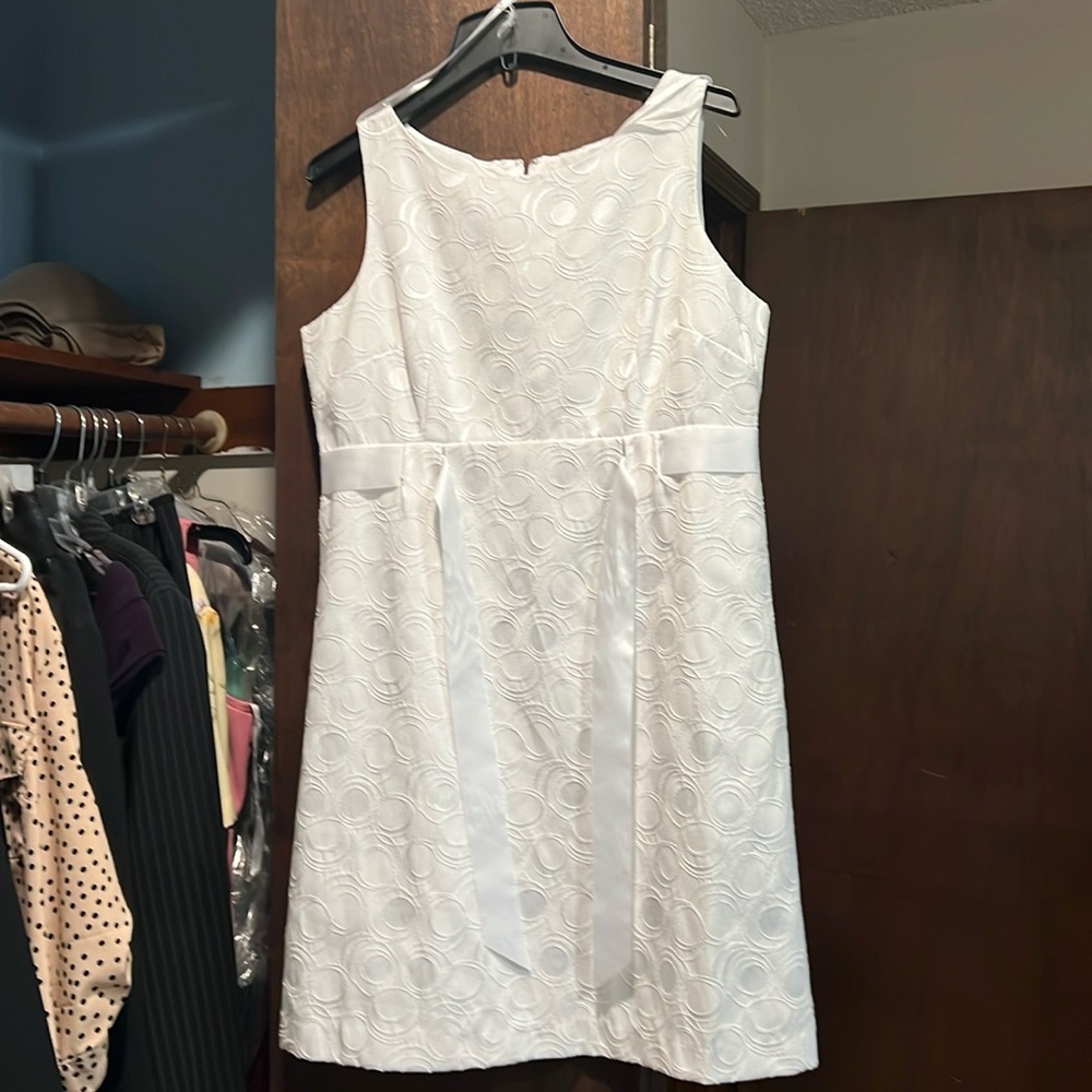 White A-Line Knee-length dress - perfect for Easter!